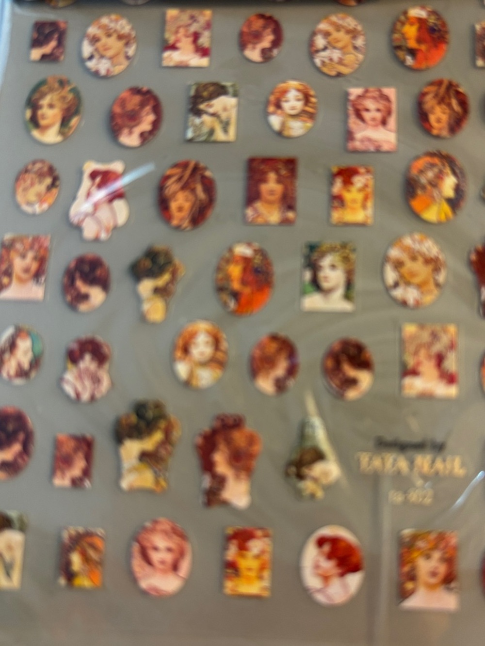 Vintage-Style Redheaded Portrait Sticker Sheet in Warm Tones